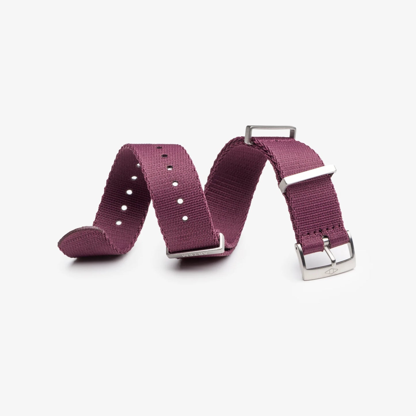 Burgundy Nylon Watch Strap