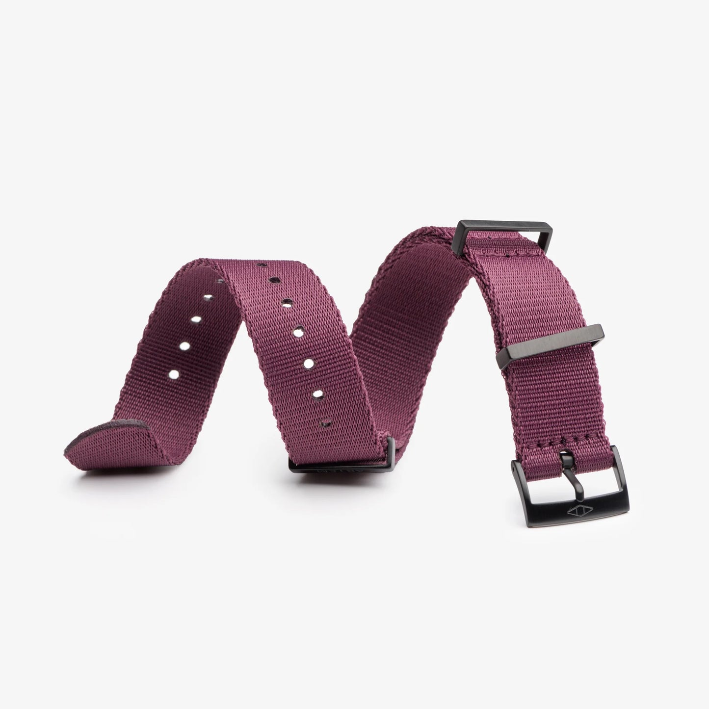 Burgundy Nylon Watch Strap