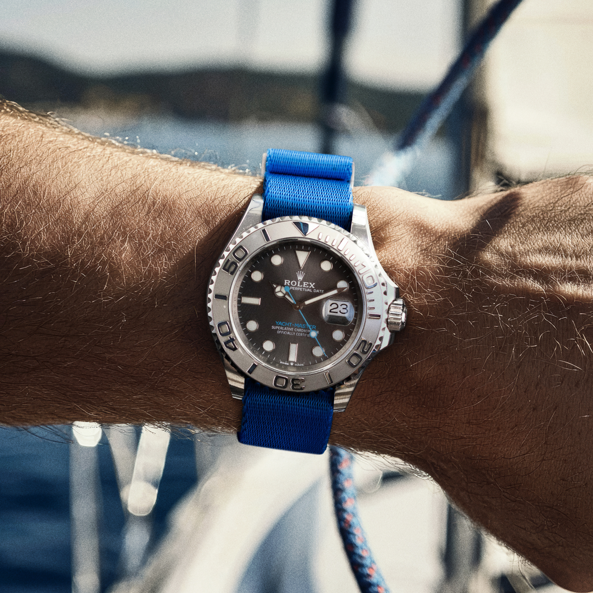 Atlantic Blue Nylon Watch Strap