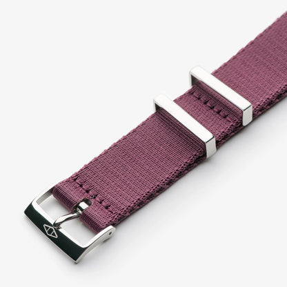 Burgundy Nylon Watch Strap