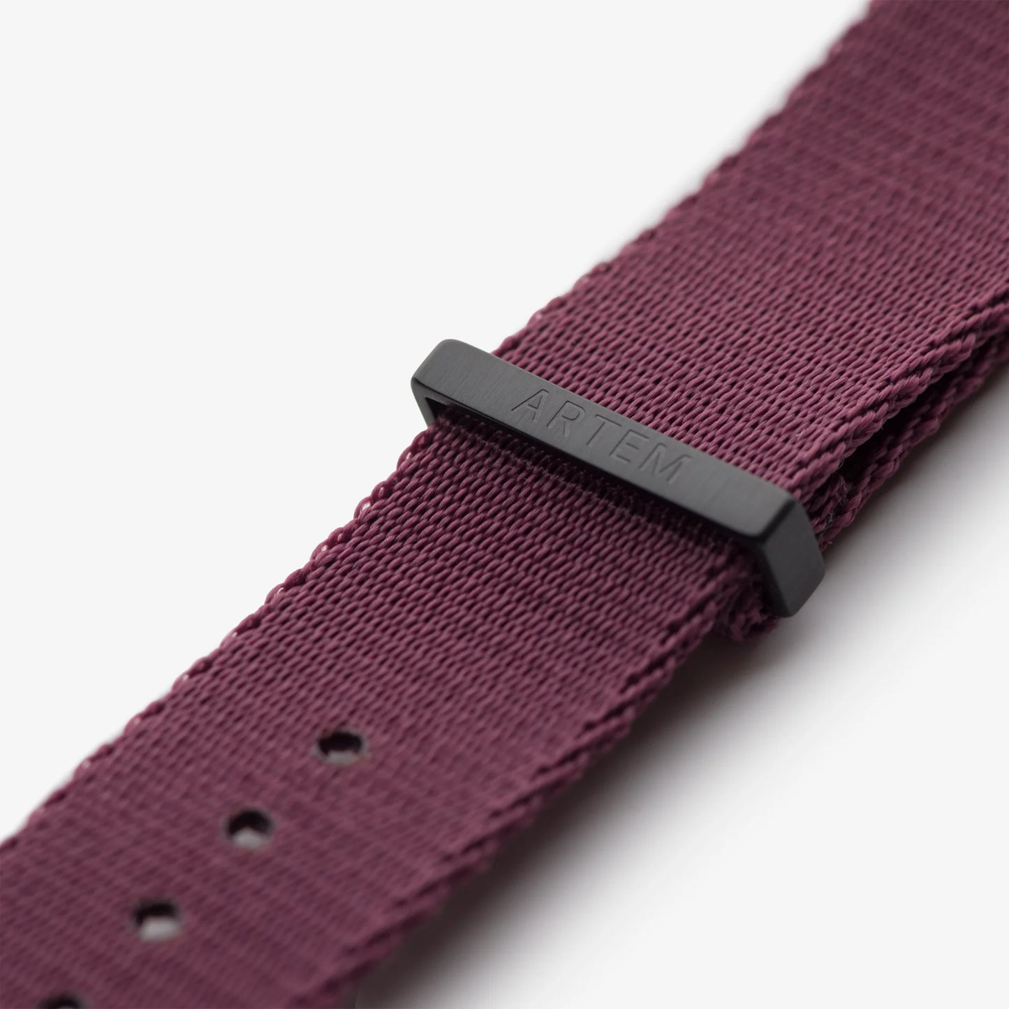 Burgundy Nylon Watch Strap