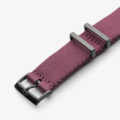 Burgundy Nylon Watch Strap