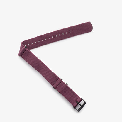 Burgundy Nylon Watch Strap