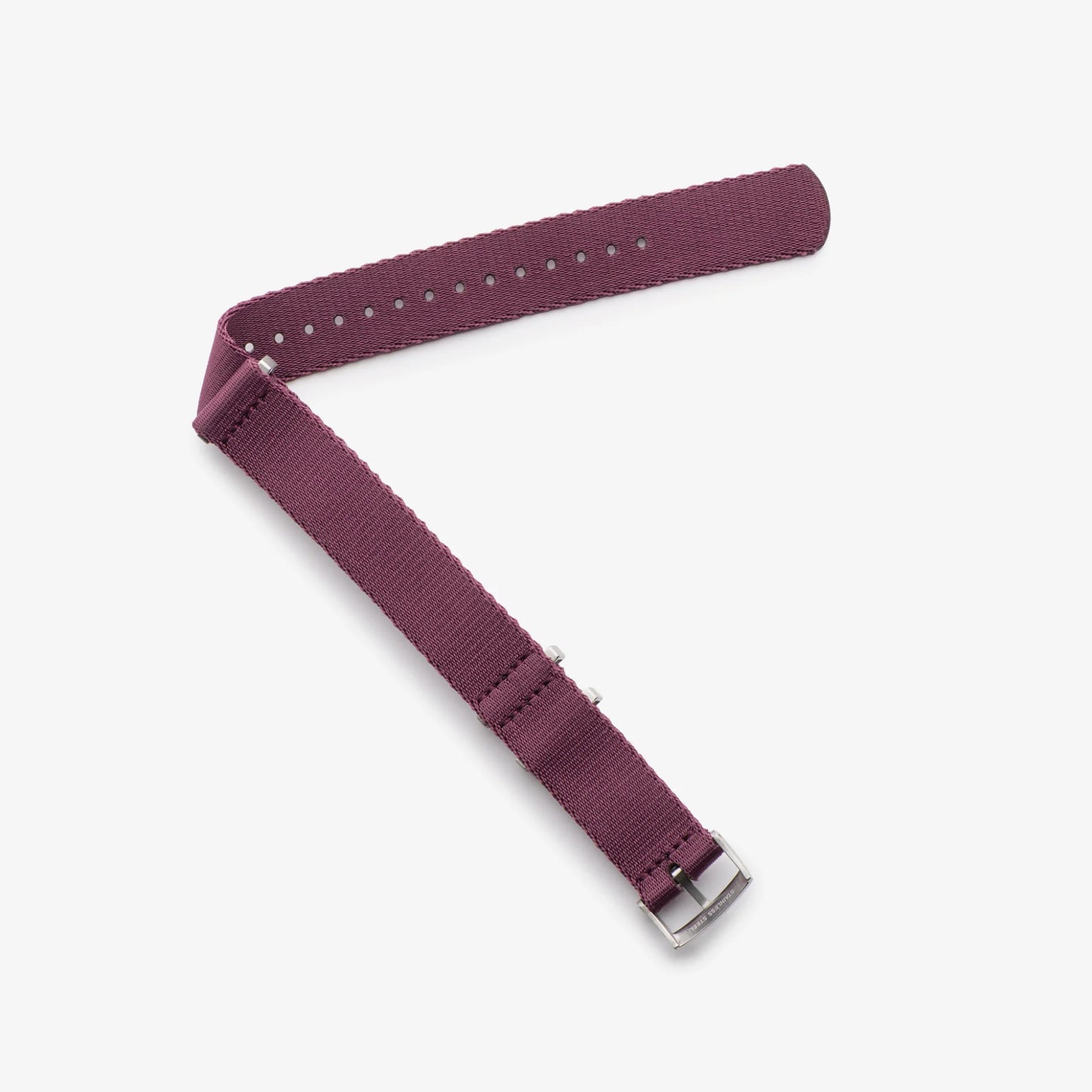 Burgundy Nylon Watch Strap