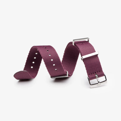 Burgundy Nylon Watch Strap