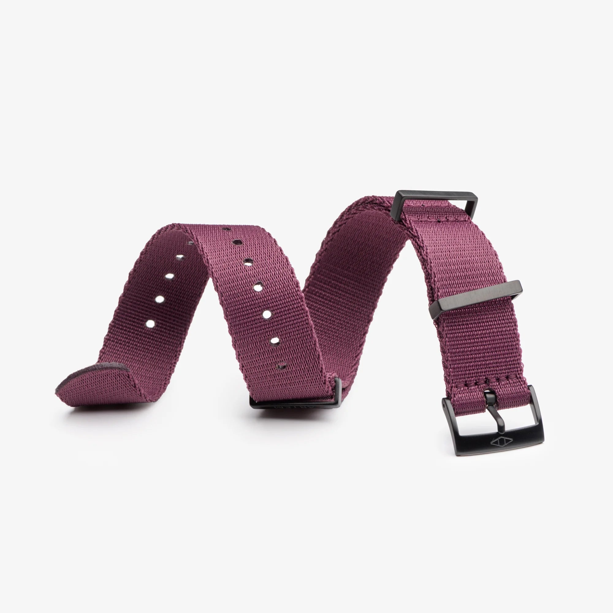 Burgundy Nylon Watch Strap
