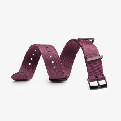 Burgundy Nylon Watch Strap