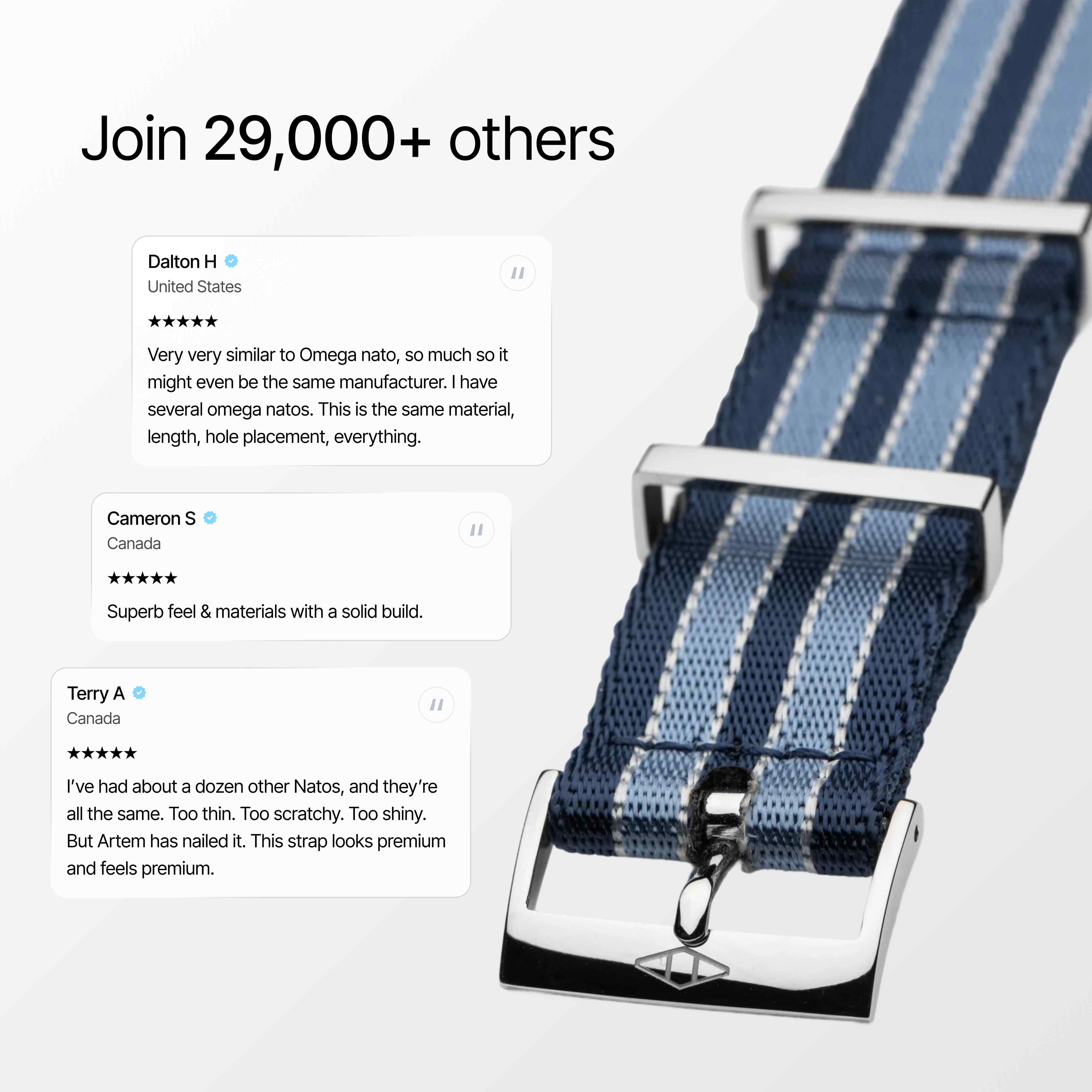 Summer Blue  Nylon Watch Strap