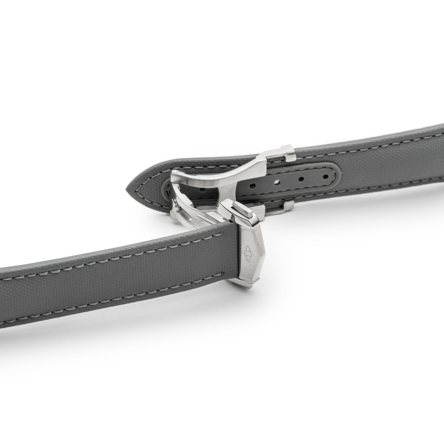 Loop-less™ Grey Sailcloth Watch Strap with Grey Stitching