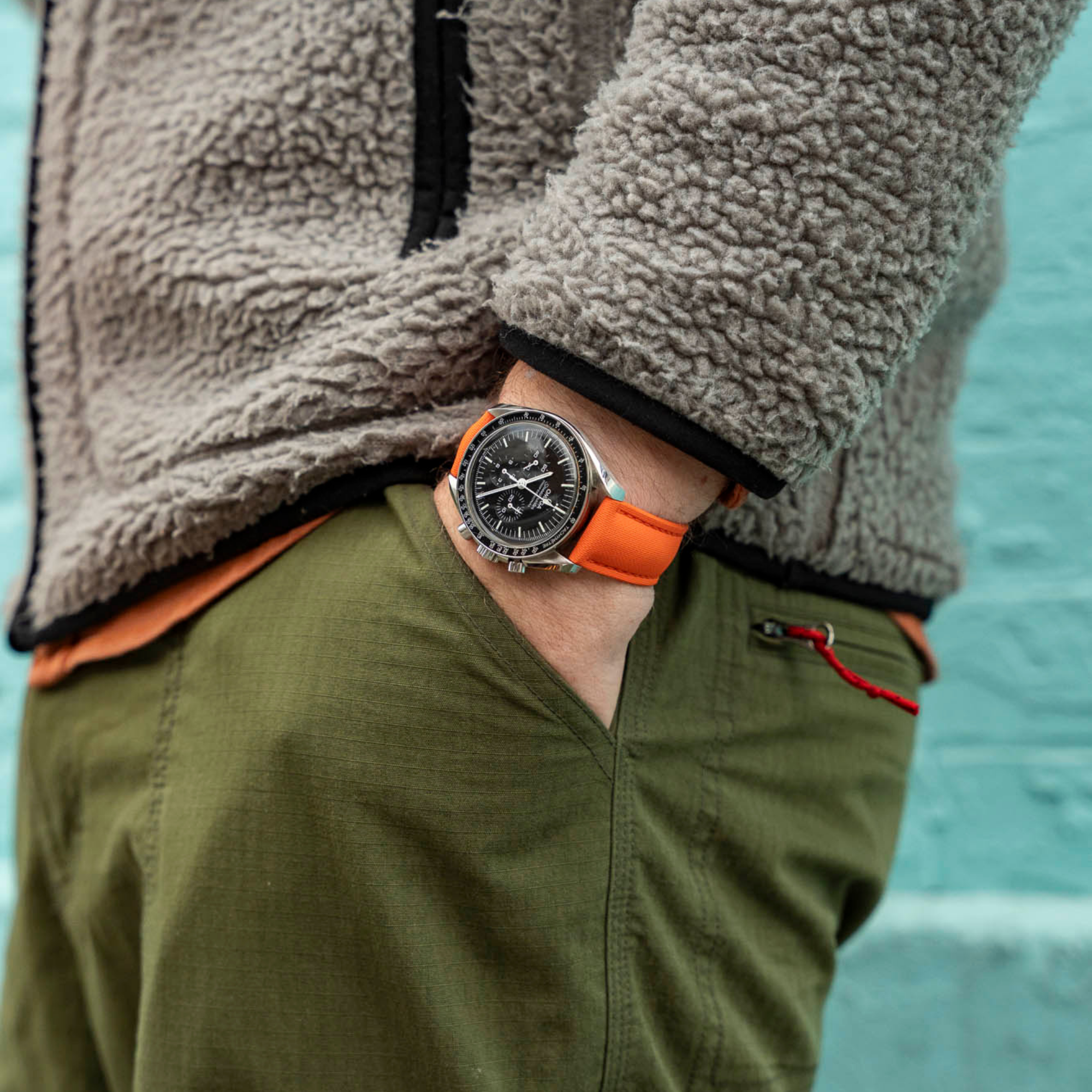 Loop-less™ HydroFlex™ | Solar Flare Edition | Orange Strap with Orange Stitching