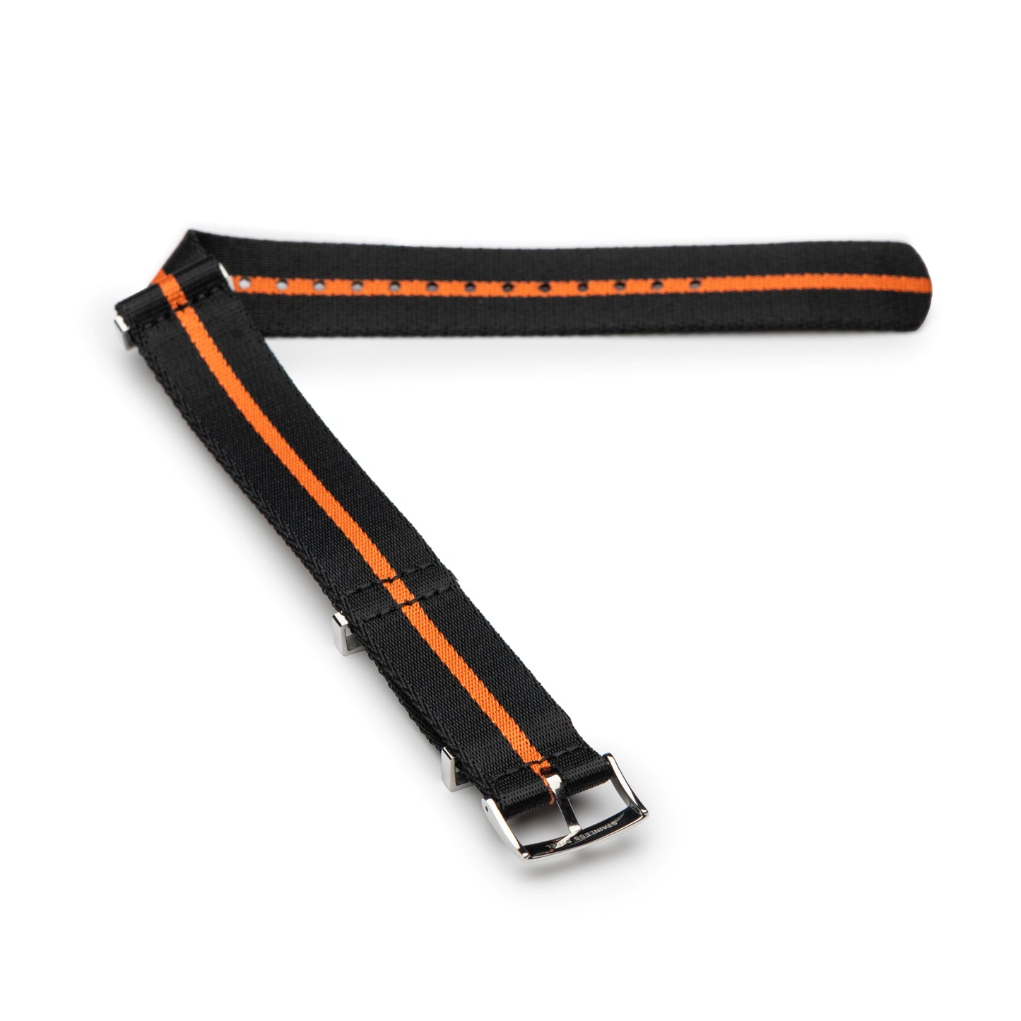 Orange Pin Stripe Nylon Watch Strap