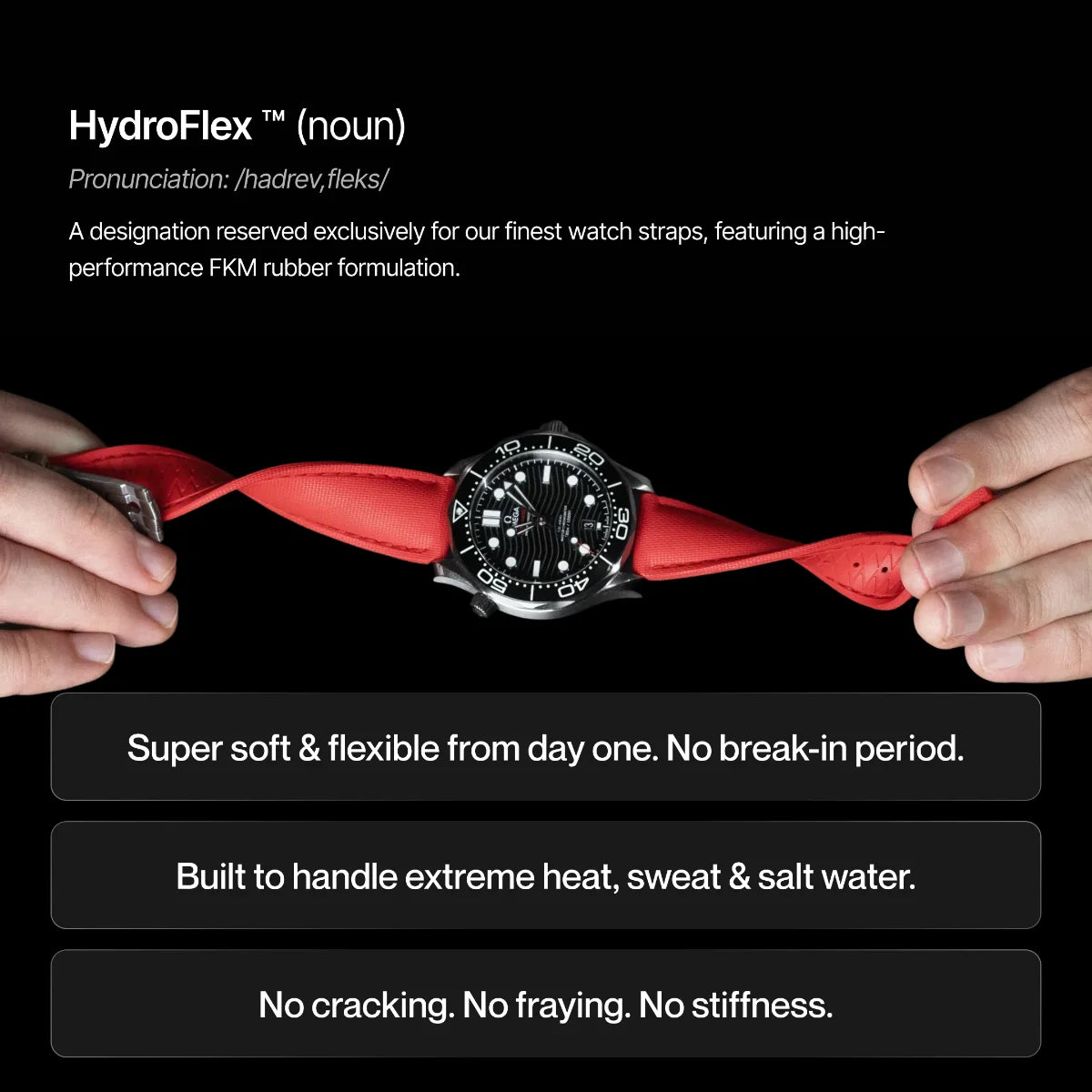 Loop-less™ HydroFlex™ | Cosmic Tide Edition | Blue Strap with White Stitching